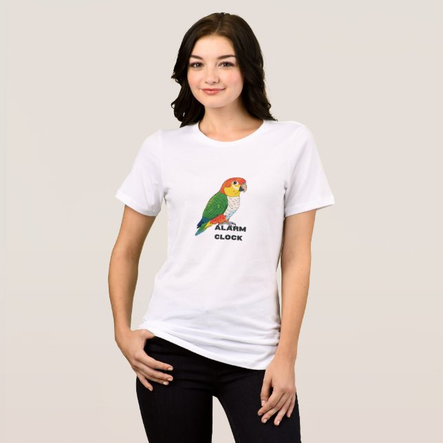 Relógio Alarme Conure Sol – Design de Papagaio Alt (Frente Completa)