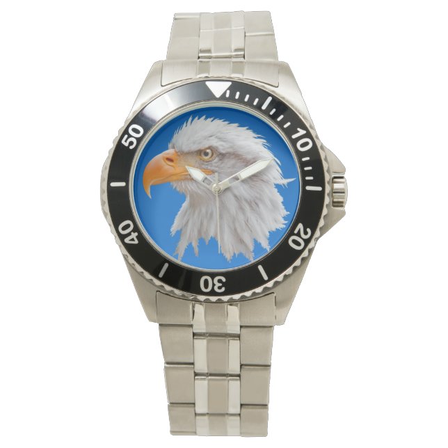 Relógio Alaskan Bald Eagle Watch (Azul) (Frente)