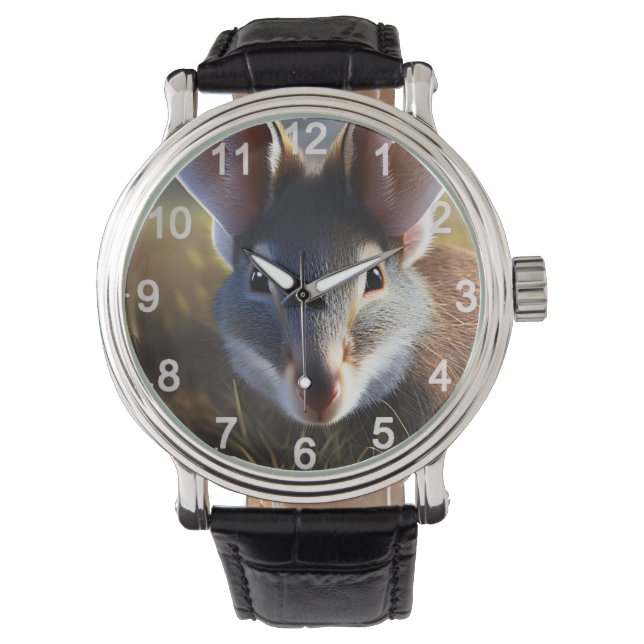 Relógio Alerta Bilby australiano, Mens Wrist Watch (Frente)