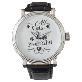 Relógio All Cats Are Beautiful – Minimal Cute Cat Design