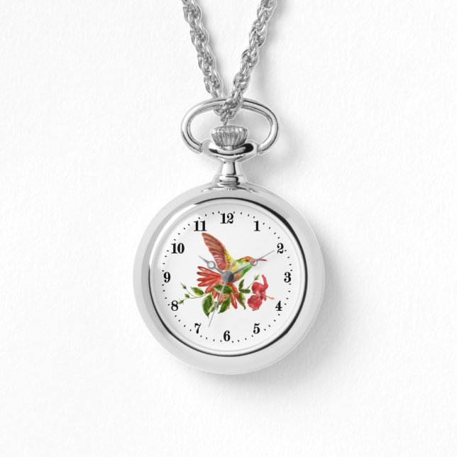 Relógio amantes de os animais de beija-flores bonitos (Frente)