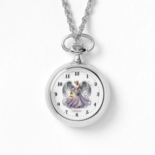 Relógio Amantes Elegante Angel personalizáveis