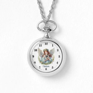 Relógio Amantes Elegante Angel personalizáveis