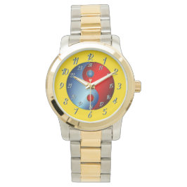 Relógio Amarelo Amarelo Unisex Yen Yang Watch