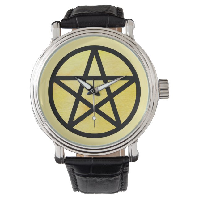 Relógio amarelo do Pentacle por Michael A. Giza (Frente)