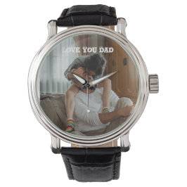 Relógio Ame você pai < Fotografia personalizada Watch