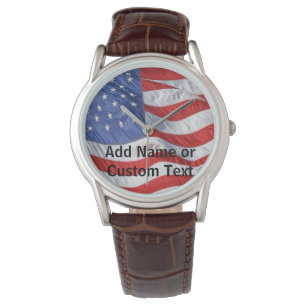 Relógio American Flag Personalised Men's Watch