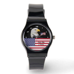 Relógio American Flag watch, USA fashion, patriotas/esport