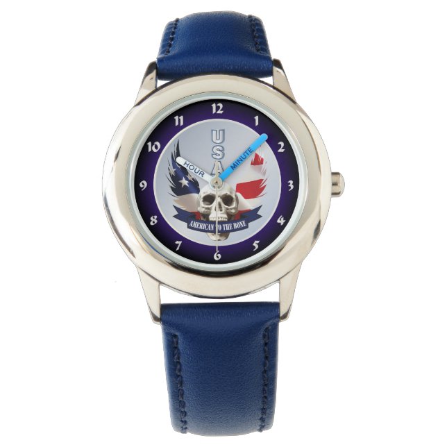 Relógio Americano ao crânio ósseo (Frente)