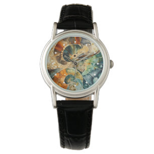 Relógio Ammonite Gem Fossil Watch