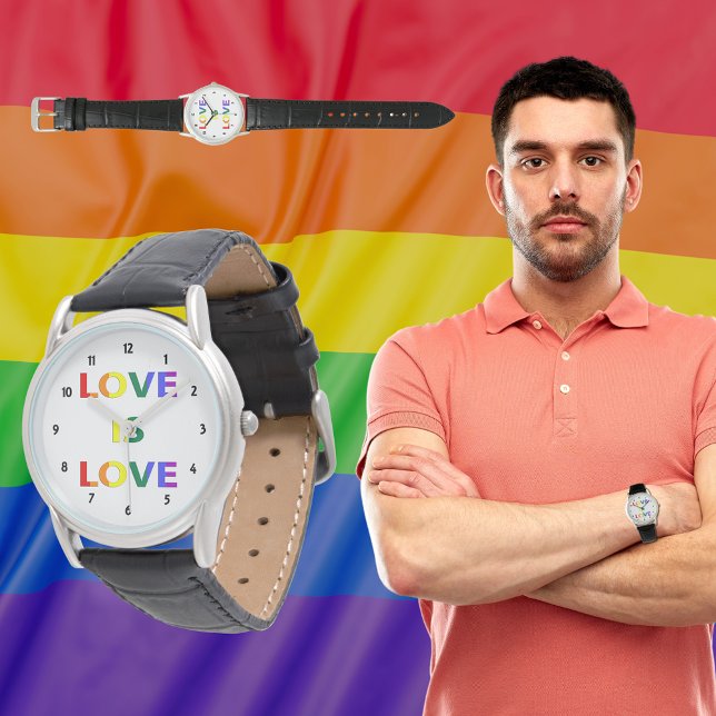 Relógio Amor é Orgulho LGBT (Love is Love LGBT Pride Watch)