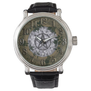 Relógio Ancião Magick Pentacle Pagan Watch