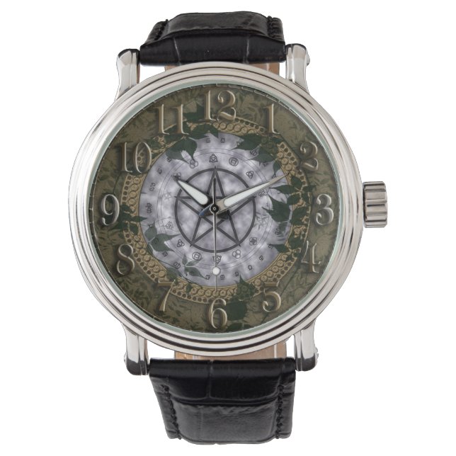 Relógio Ancião Magick Pentacle Pagan Watch (Frente)