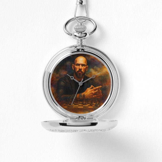 Relógio Andrew Tate Silver Pocket Watch (Frente)