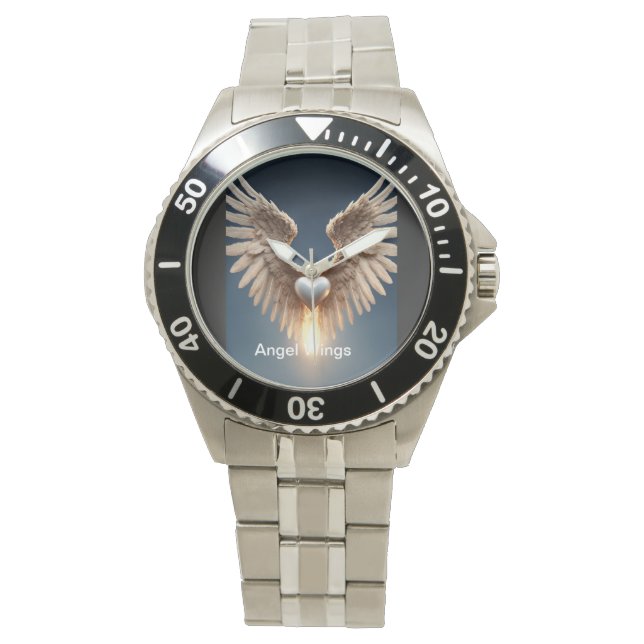 Relógio Angel Wings Stainless Steel Bracelet e Watch (Frente)
