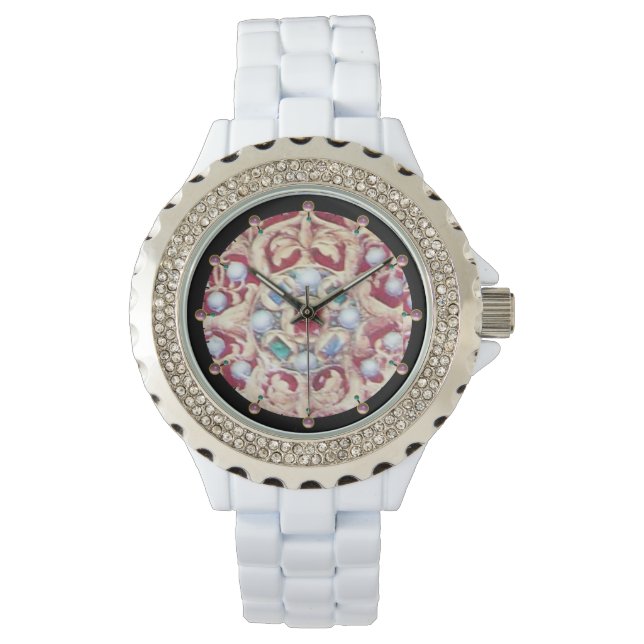 RELÓGIO ANGELS WITH ANTIQUE JEWELS,GEMSTONES,PEARLS (Frente)