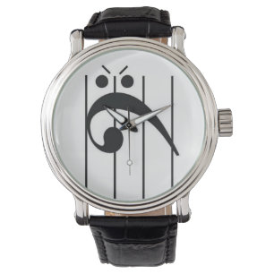Relógio Angry Bass Clef Watch