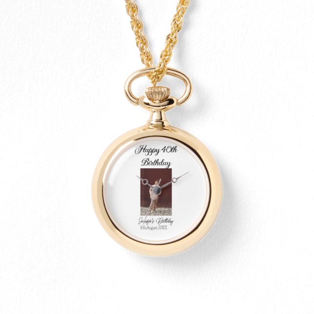 Relógio Aniversário de 40 anos feliz, simples e simples