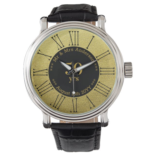 Relógio Aniversário de Casamento / Marca Personalizada de  (Frente)