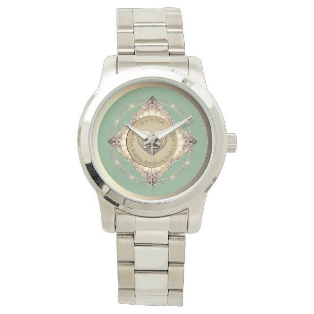 Relógio Aniversário de Pérola de 12 e 30 (Frente)