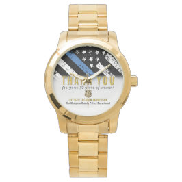 Relógio Aniversário de Reforma da Polícia - Linha Azul Fin