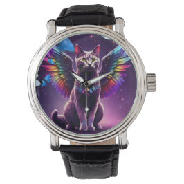 Relógio Anjo Gato Arco-íris