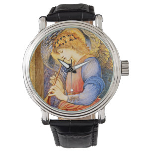 Relógio Anjo Jogando Flageolet Pré-Raphaelite