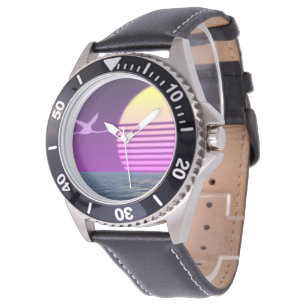 Relógio anos 80 Flamingo no Mar