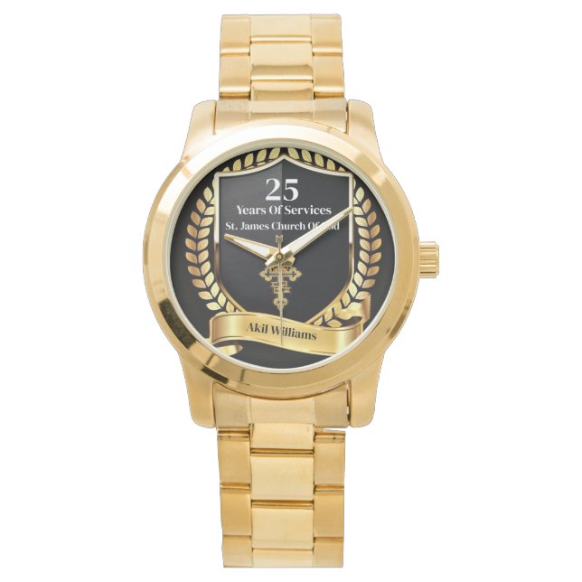 Relógio Anos de Igreja de Serviços (Frente)