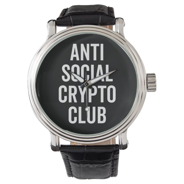 Relógio Anti Social Crypto Club (Frente)