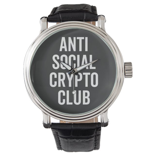 Relógio Anti Social Crypto Club (Frente)