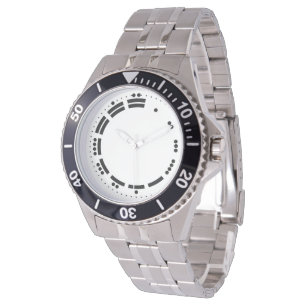 Relógio Antiga Arte vetorial de Numerais Maias Brancos Neg