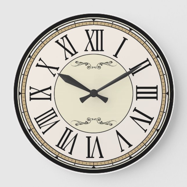 Relógio Antiquado Vitoriano de Números Romanos (Frente)