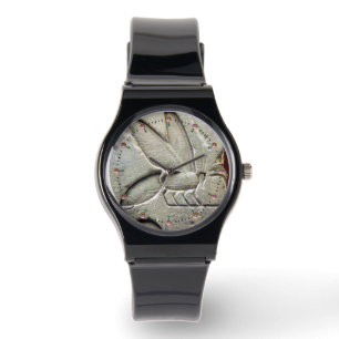 RELÓGIO ANTÍQUIO BRANCO PRETO, MEL EGÍPCIO ABELHANTE