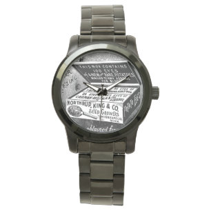 Relógio Anúncio estranho de batata de vindima