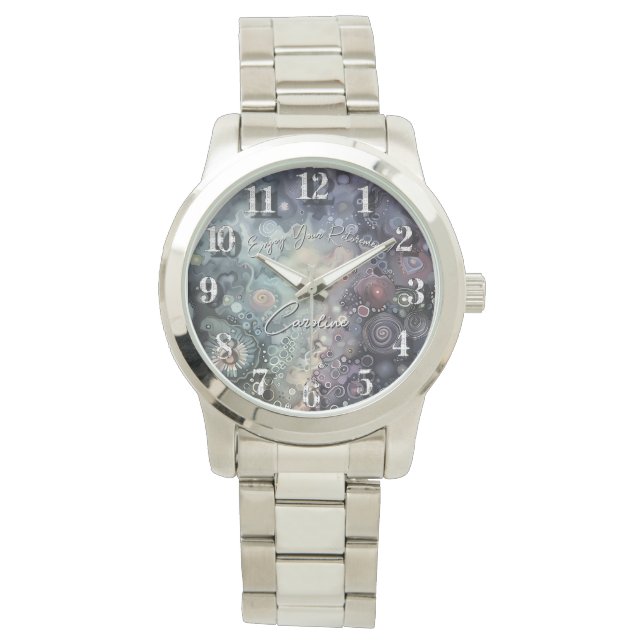 Relógio Aproveite suas cores dramáticas com negrito de apo (Frente)