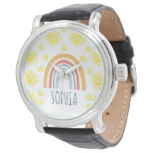 Aquarela Personalizada Caprichosa Boho Arco-íris e