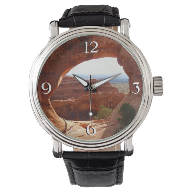 Relógio Arch de Partição no Parque Nacional de Arches (Frente)