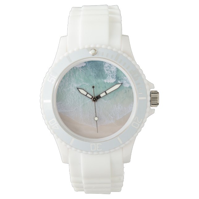 Relógio Areia Verde e White Lace Beach e costa (Frente)