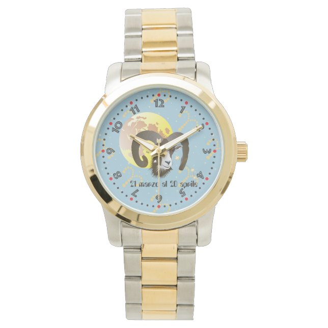 Relógio Ariete 21 al marzo 20 Orologio Aprile (Frente)