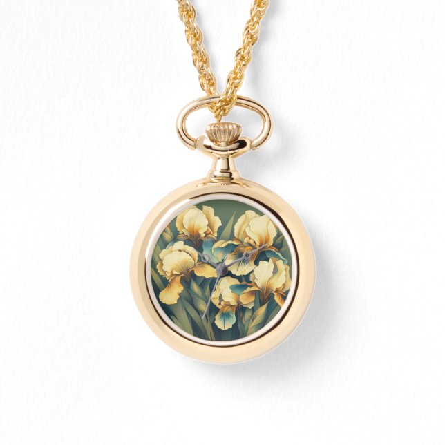 Relógio Art Déco Golden Iris eWatch (Frente)
