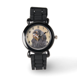 Relógio Arte Animal Original Pintura Inglesa Toy Spaniel