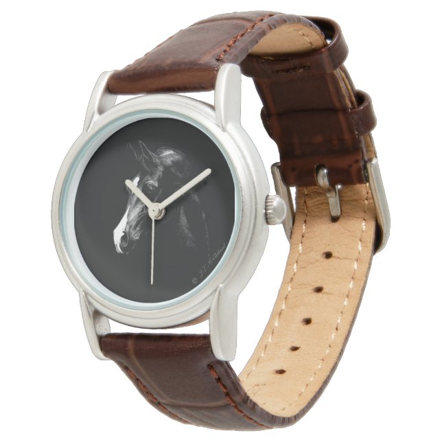 Relógio Arte clássica árabe negro em um (Angular)