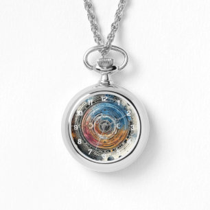 Relógio Arte Cósmica Futurística Batik - Design de Espaço