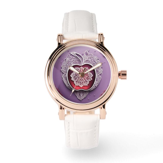 Relógio Arte de Lace AI da Silver Apple (Frente)