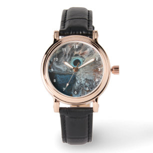 Relógio Arte de Papagaio Moluco Rosa