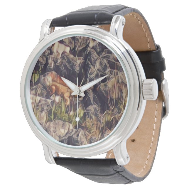 Relógio Arte do Guana Laranja (Angular)