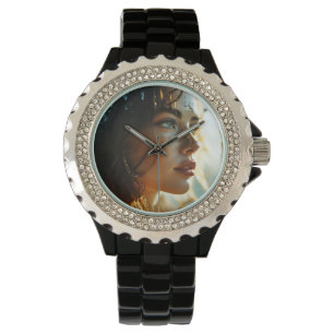 Relógio Arte feminina de exposição dupla