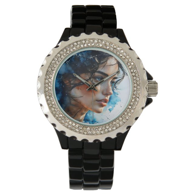 Relógio Arte feminina de exposição dupla (Frente)