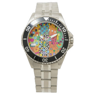 Relógio Artsy Abstrato Watch Multicolor